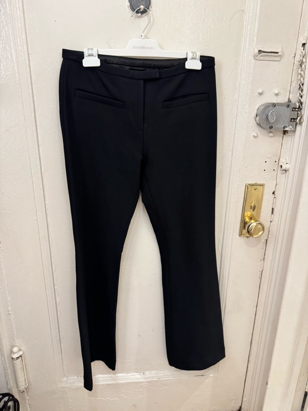 Courreges tailored trousers in Interlock wool stretch fabric